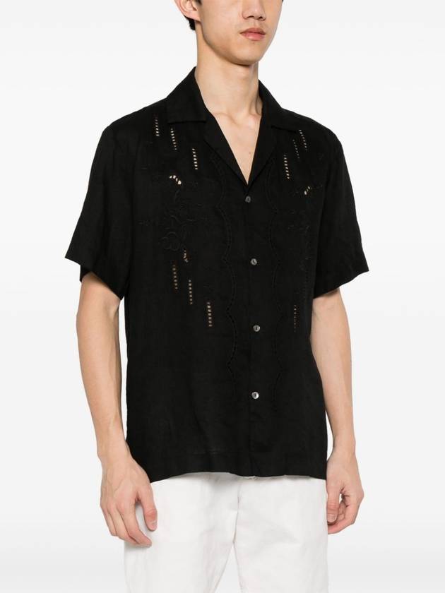 floral-embroidery linen shirt - P.A.R.O.S.H. - BALAAN 5