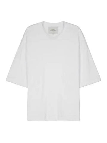 Branded Easy Fit Short Sleeve T Shirt Optic White Tee - STUDIO NICHOLSON - BALAAN 1