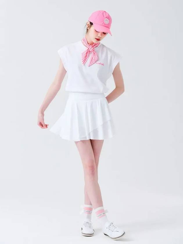 Cooling Double Layer Flare Skirt UPF50 WHITE - MONBIRDIE GOLF - BALAAN 1