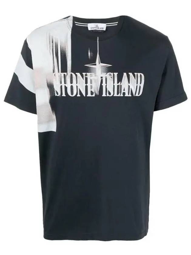 Motion Saturation One Garment Dyed Short Sleeve T-Shirt Black - STONE ISLAND - BALAAN 6