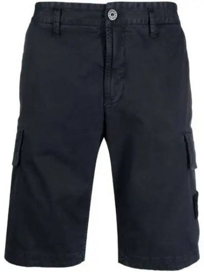 Wappen Patch Bermuda Shorts Navy Blue - STONE ISLAND - BALAAN 2