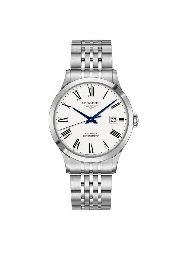 Record Collection Automatic Stainless Steel Watch White - LONGINES - BALAAN 1