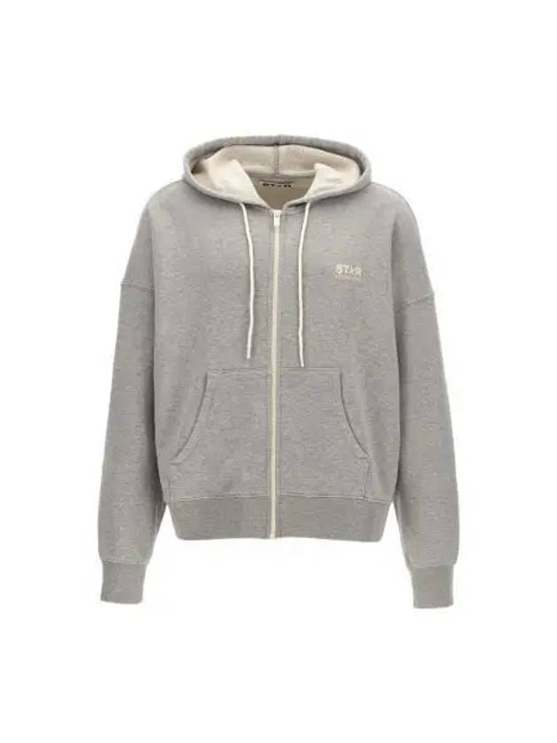 Star Logo Zip-Up Hoodie Melange Grey - GOLDEN GOOSE - BALAAN 2