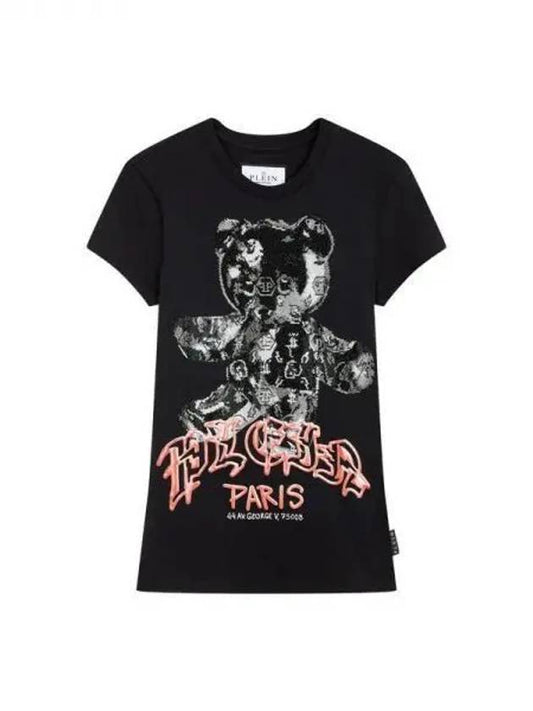 Women's Teddy Sexy Pure TShirt Black 270256 - PHILIPP PLEIN - BALAAN 1