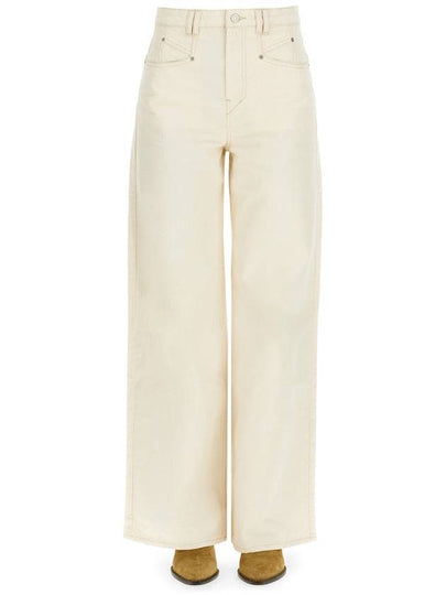 Lemony High Waist Wide Pants Ivory - ISABEL MARANT - BALAAN 2