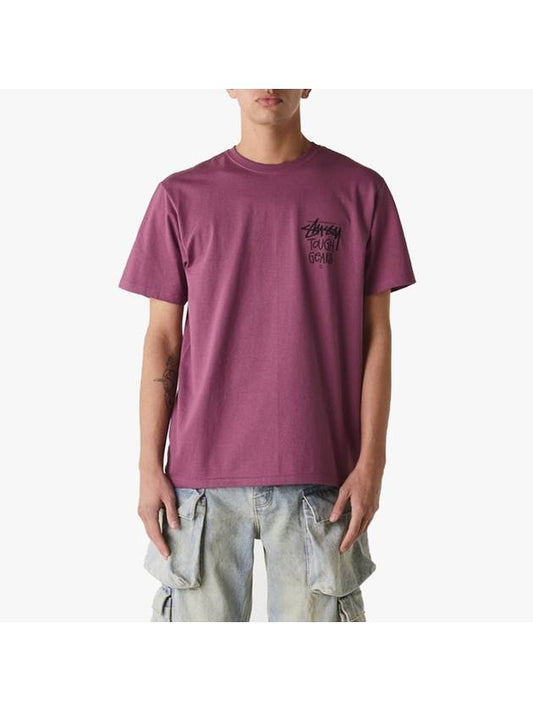 Tough Gear Short Sleeve T-Shirt Berry - STUSSY - BALAAN 1