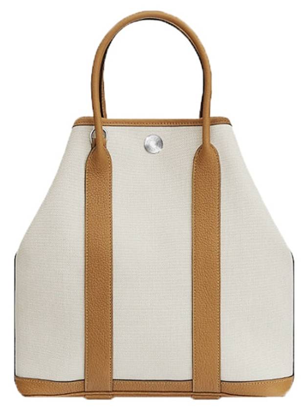 Garden File 28 Strap Tote Bag Beton Ocre - HERMES - BALAAN.