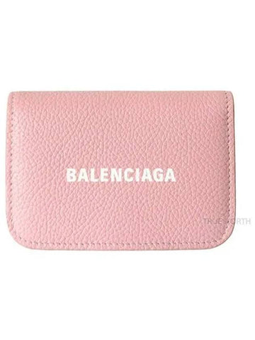 Women 593813 1IZIM 6990 Cash Mini Half Wallet Pink 1061190 - BALENCIAGA - BALAAN 1