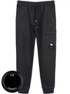 Diagonal Fleece Cargo Track Pants Black - CP COMPANY - BALAAN 3