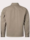 Organic Gabardine Over Long Sleeve Shirt Walnut - CP COMPANY - BALAAN 4