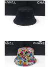 CC logo doublesided reversible bucket hat black - CHANEL - BALAAN 3