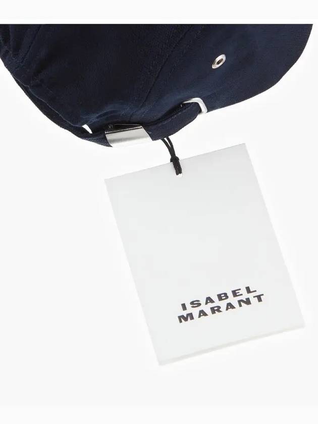 Tyron Embroidered Logo Ball Cap Faded Night - ISABEL MARANT - BALAAN 4