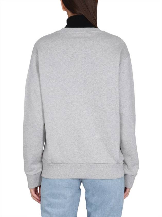 Flower Logo Sweatshirt Gray - A.P.C. - BALAAN 8