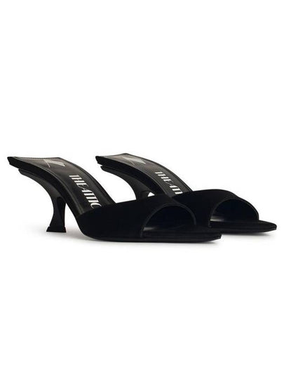 The Attico 'Bes' Black Satin Sandals - THE ATTICO - BALAAN 2