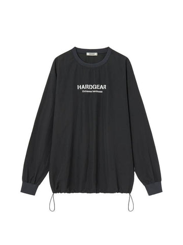 Logo Print Nylon Long Sleeve T Shirt Charcoal - HARDGEAR APPAREL - BALAAN 1