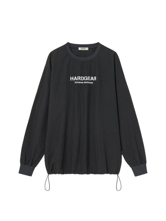 Logo Print Nylon Long Sleeve T Shirt Charcoal - HARDGEAR APPAREL - BALAAN 2