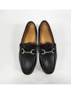 Horsesbit Nestor Grain Leather Loafers Black - GUCCI - BALAAN 5