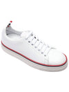 Women's Tennis Striped Low Top Sneakers White - THOM BROWNE - BALAAN 4