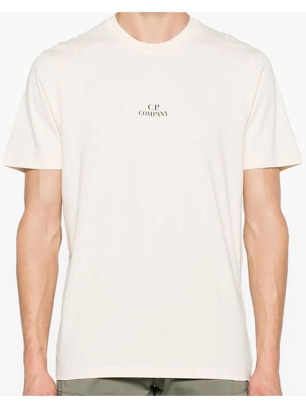 30/1 Jersey Graphic Short Sleeve T-Shirt Beige - CP COMPANY - BALAAN 4