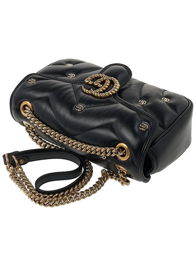 GG Marmont Micro Double G Stud Small Shoulder Bag Black - GUCCI - BALAAN 5