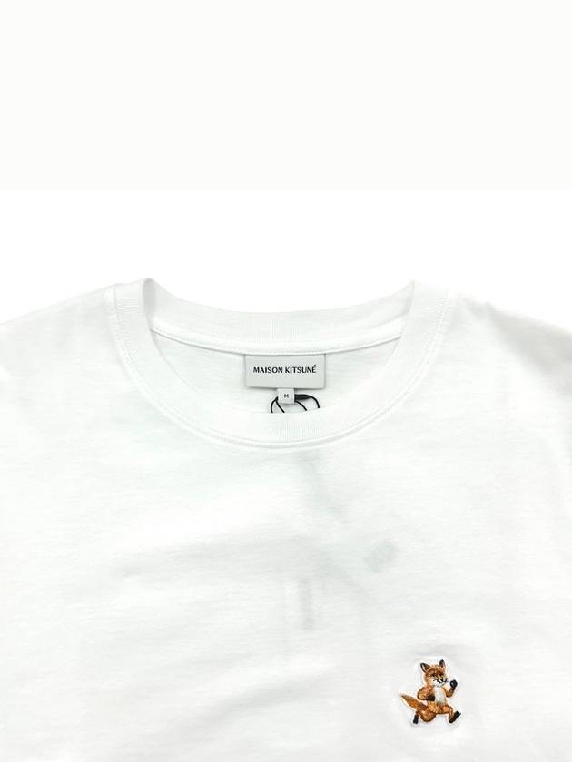 Speedy Fox Patch Comfort Short Sleeve T-Shirt White - MAISON KITSUNE - BALAAN 4