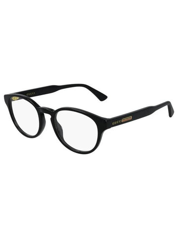 Round Acetate Eyeglasses Black - GUCCI - BALAAN.