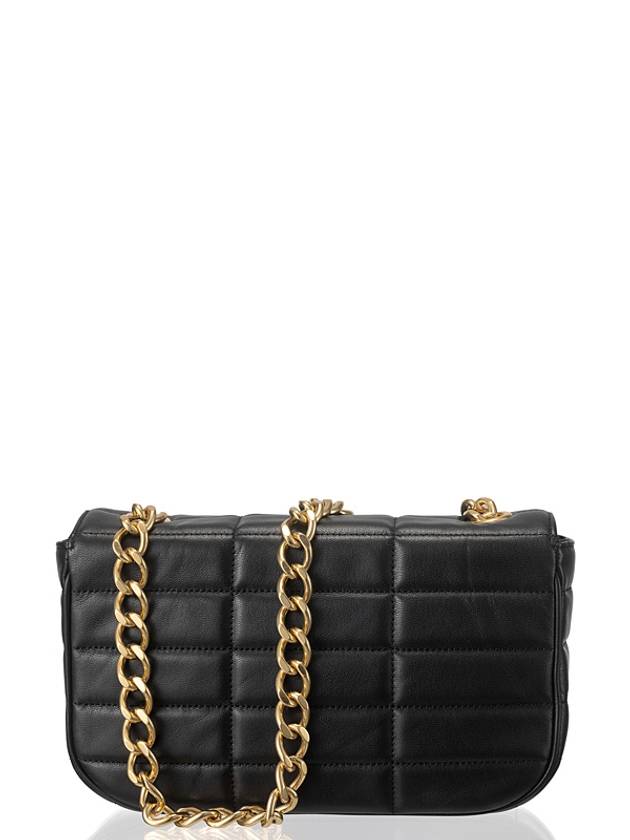 23FW Women's Logo Monochrome Matelasse Chain Shoulder Bag Black 111273E - CELINE - BALAAN 3