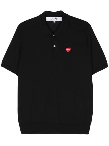 Play Heart Patch Polo Shirt AXN094 - COMME DES GARCONS PLAY - BALAAN 1