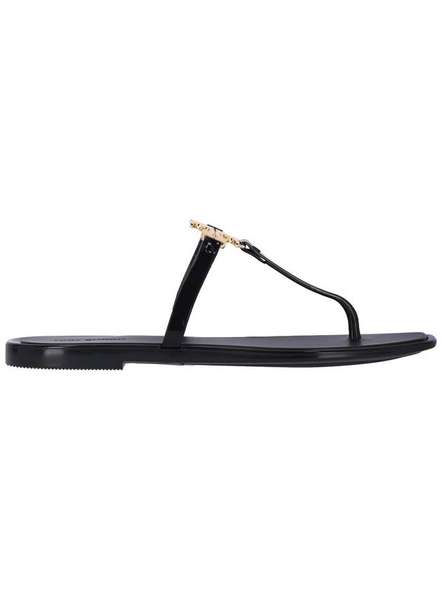 Roxanne Jelly Logo Flip Flops Black - TORY BURCH - BALAAN 2