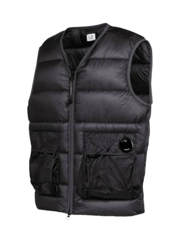 Lens Detail Zip-Up Quilted Vest Black - CP COMPANY - BALAAN 6