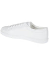 Brushed Leather Low-Top Sneakers White - PRADA - BALAAN 4