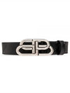 BB Logo Leather Belt Black - BALENCIAGA - BALAAN 2