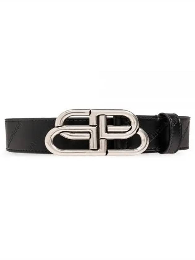 BB Logo Leather Belt Black - BALENCIAGA - BALAAN 2