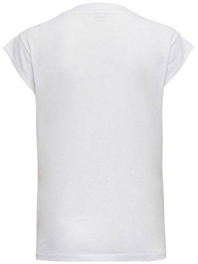 White Cotton V-Neck T-Shirt - FRAME - BALAAN 2