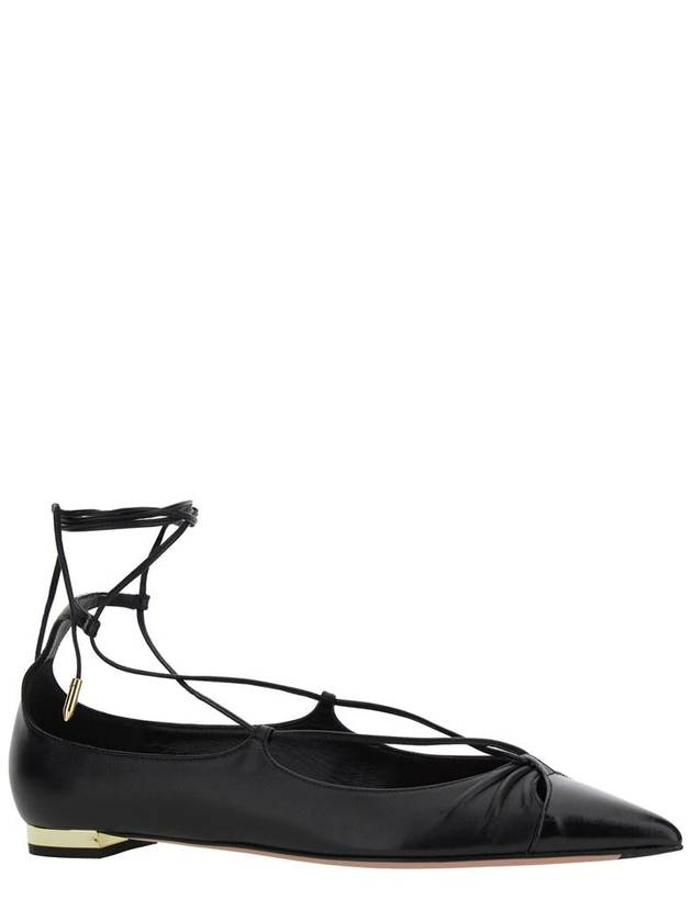 'Gabi' Ballet Shoes With Criss-Crossed Ankle Strap In Leather Woman - AQUAZZURA - BALAAN 2