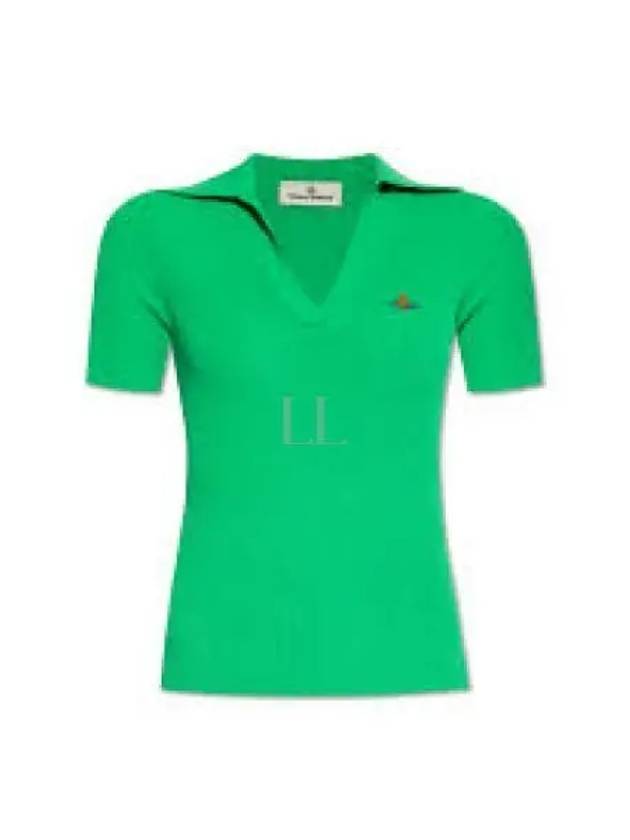 Marina Polo Knit Top Green - VIVIENNE WESTWOOD - BALAAN 2