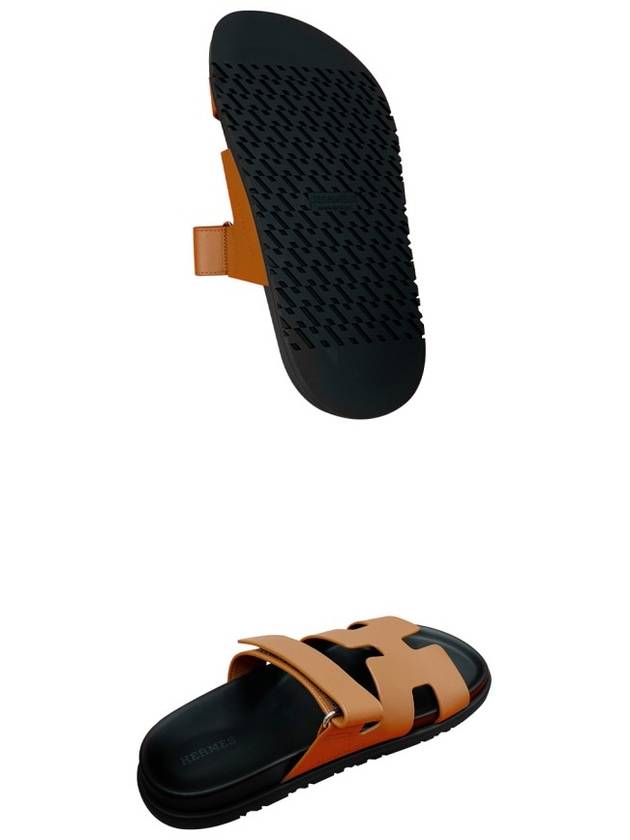 Chypre Calfskin Sandals Natural - HERMES - BALAAN 6