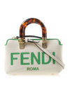 By The Way Small Canvas Tote Bag Green White - FENDI - BALAAN 2