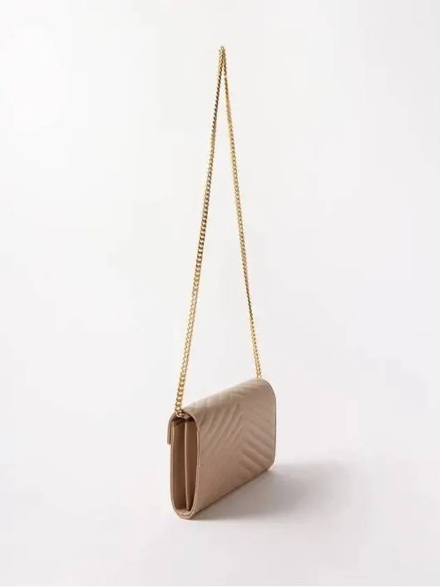 ENVELOPE Envelope Quilted Leather Mini Chain Cross Bag - SAINT LAURENT - BALAAN 4