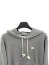 Face Patch Cotton Hoodie Grey - ACNE STUDIOS - BALAAN 4