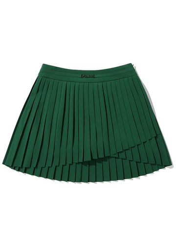 Unbalanced pleated skirt GREEN WOMAN - MALBON GOLF - BALAAN 1