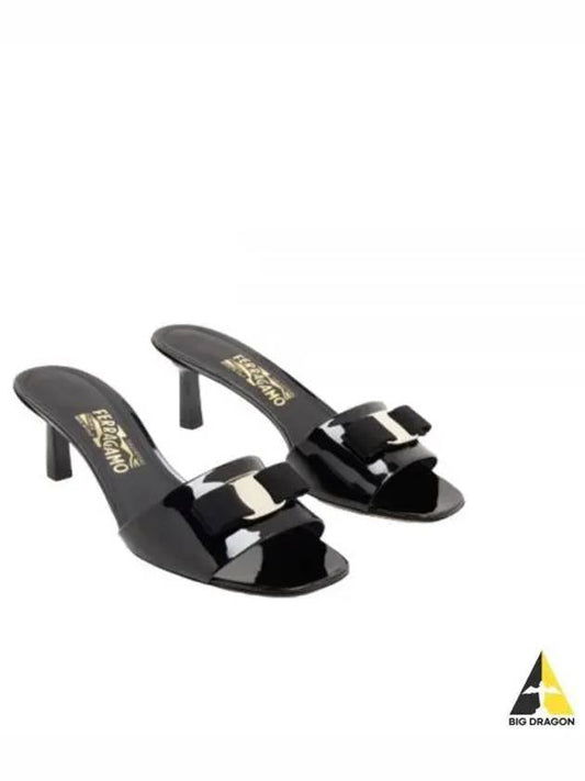 Vara Bow Sandal Heels Black - SALVATORE FERRAGAMO - BALAAN 2
