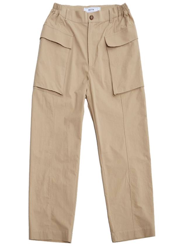 Women's Wide Cargo HBT Pants Beige - MOTH - BALAAN 3