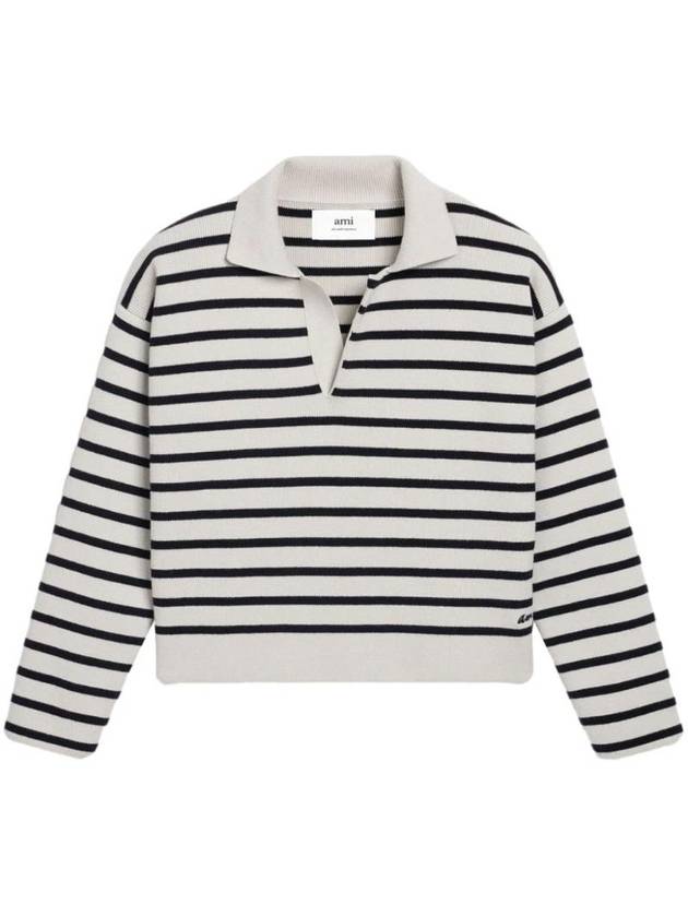 Striped Sailor Polo Shirt - AMI - BALAAN 1