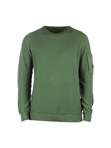 Lens Detail Crew Neck Knit Top Khaki - CP COMPANY - BALAAN 1