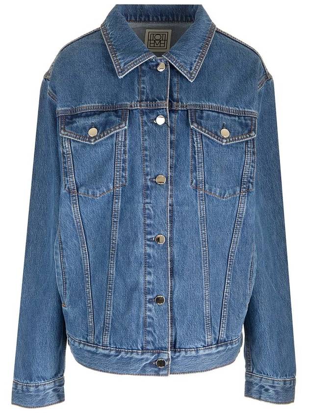 Classic Button Denim Jacket Blue - TOTEME - BALAAN 1