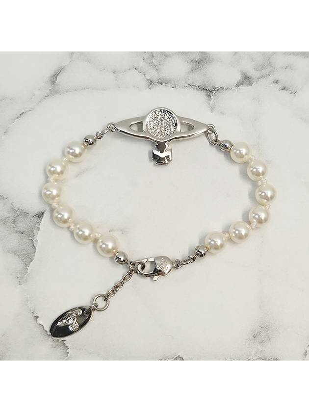 Mini Bas Relief Pearl Bracelet Silver - VIVIENNE WESTWOOD - BALAAN 8