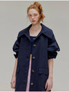 Volume sleeve big collar trench coat_Navy - OPENING SUNSHINE - BALAAN 4