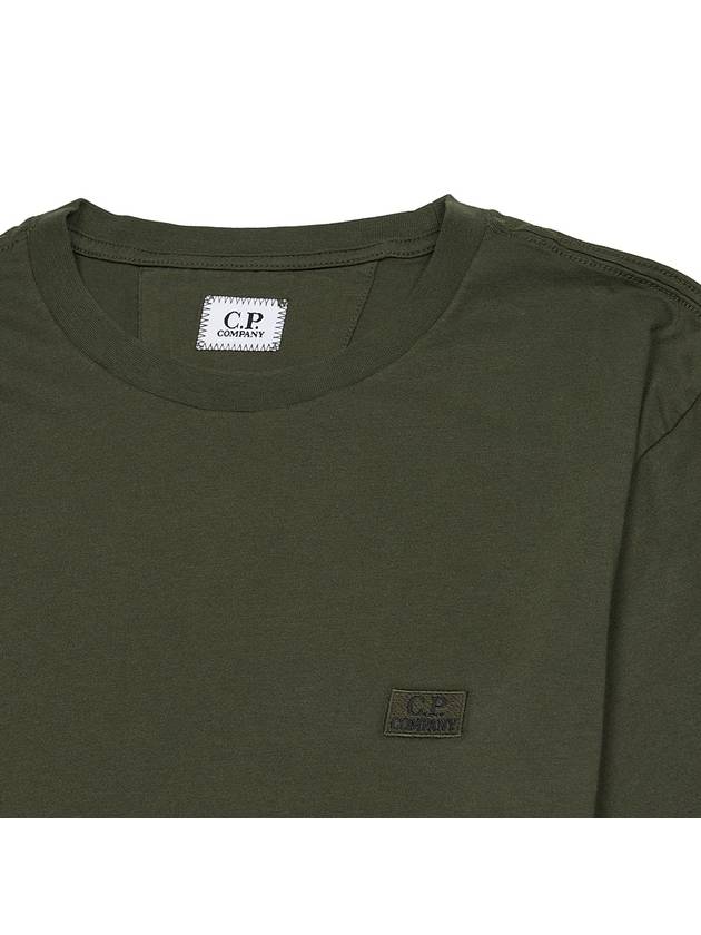 30/1 Jersey Logo Short Sleeve T-Shirt Green - CP COMPANY - BALAAN 4