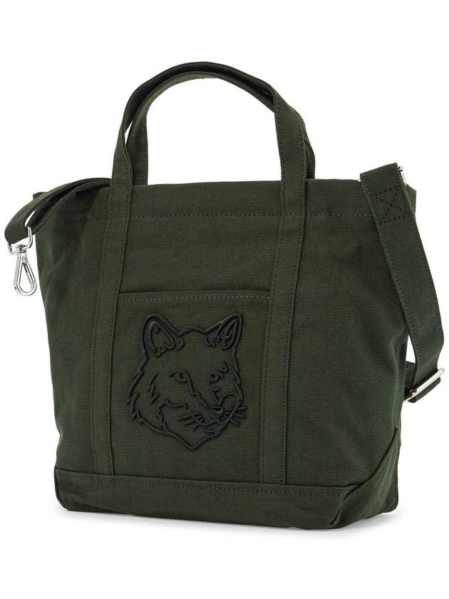 Fox Head Small Tote Bag Ranger Green - MAISON KITSUNE - BALAAN 4